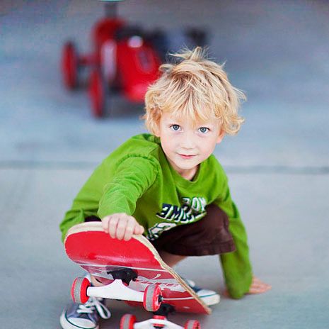 Skateur débutant