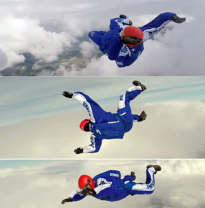Люк Айкинс прыжок без парашюта